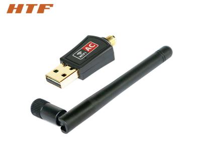 China Schwarzer drahtloser Wifi Usb-Adapter, drahtloser Usb-Dongle IEEE802.11ac/a/b/g/n 11AC zu verkaufen