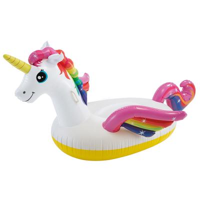 China 2 Handles INTEX 57561 Heavy Duty Unicorn Ride-On Ride-On Inflatable Float Mat for sale