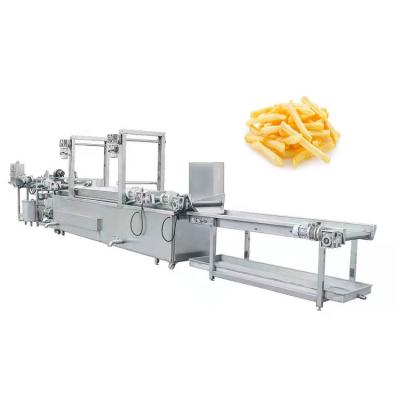 China Super Automatic Frying Potato Chips Making Machine Vegetable Processing Plant French Fries Maker Small Long for sale