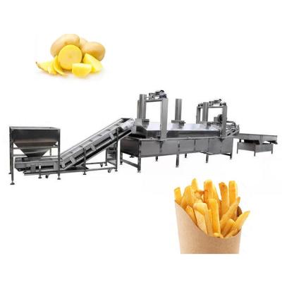 China Vegetable Processing Plant Fries Cutting Fried Sale Semi-Automatic French Potato Chips Making Machine for sale