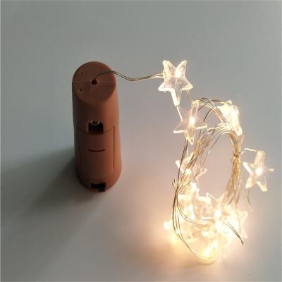 China Cork Lights Star Shape 8 LED Copper Wire String Light Christmas Decoration Wine Bottle Light for DIY Bottle and Party, Halloween for sale