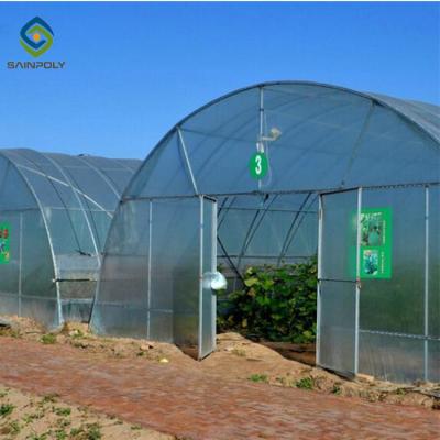 China 0.5KN/M2 Clear Polythene 4m Single Tunnel Greenhouse for sale