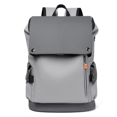 China With USB July PU Leather Laptop Backpacks Fashion Large Capacity Leather Laptop Bags for Men for sale