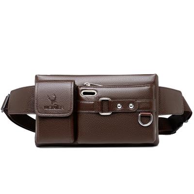 China Waterproof Messenger Bag With Customized Logo July High Quality Multifunctional Chest Bag Outdoor Cycling PU Leather Waist Bag Chest Sling Bag for sale