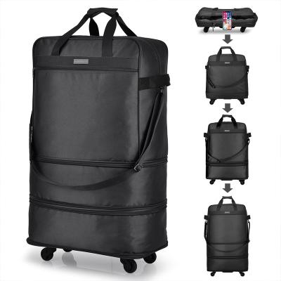 China Travel Luggage July Expandable Foldable Suitcase Luggage Rolling Travel Trolley Bag Duffel Tote Bag Lightweight Luggage for sale