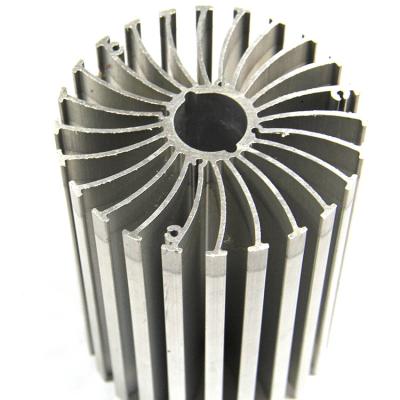 China Customized Industrial Extruded Round Light Heat Sink Sunflower LED Aluminum Profile for sale