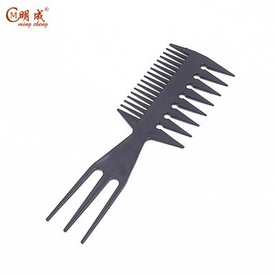 China Beauty or styling hair in salon custom print logo plastic house or salon use black and gray wide tooth combs for sale