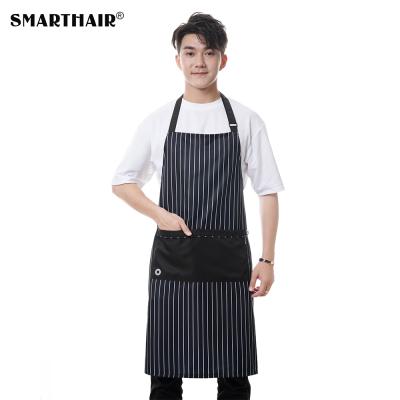 China Waterproof Breathable Black Hairdressing Polyester Barber Apron Beauty Salon Hairdresser Apron for sale