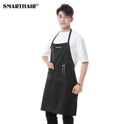 China Breathable Lightweight Soft Water Repellent Polyester Barber Apron Beauty Salon Hairdresser Apron for sale