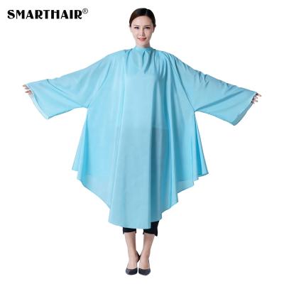 China SMARTHAIR Barber Shaver Quality Design Blue Hair Cutting Cape Barber Hairdresser Salon Chemical Cape with Sleeve for sale