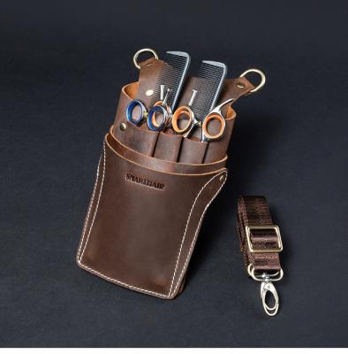 China Barber Tool Bag Comfortable Size Hairdresser Bags PU Leather Hairdressing Scissors Professional Hairdresser Barber Tools Backpack Bag for sale