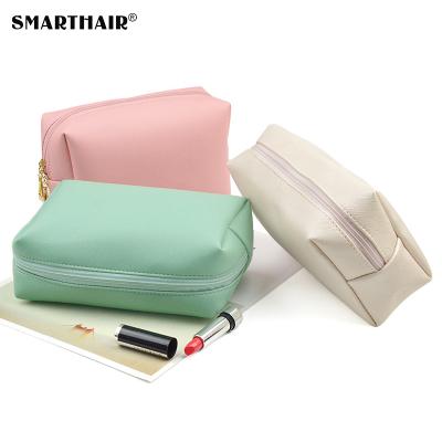 China High Quality Reusable PU Leather Luxury Makeup Bag For Ladies Travel Waterproof Custom Logo Cosmetic Bag for sale