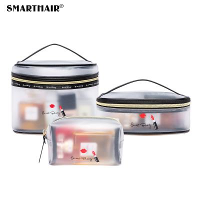 China PVC Reusable Custom Cosmetic Travel Private Label Makeup Brush Organizer Clear Beauty Case Bag Wholesale for sale