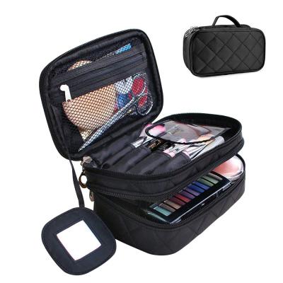 China Portable Plastic Cosmetic Case Circle Frame Durable Travel Cosmetic Storage Box Makeup Filter Bag for sale