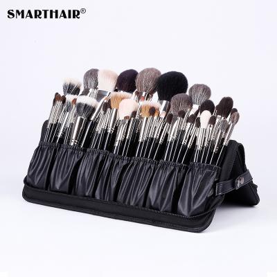 China Professional Portable Foldable Cosmetic Makeup Brush Holder Multi Zipper Bag Holder Filter Holders For Artist Storage Organizer for sale