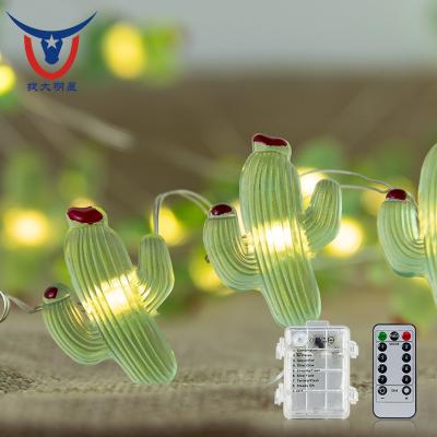 China Lovely Christmas Party Decoration Battery Operated 3m Copper Wire 40 Cactus Shaped Warm White Led Fairy String Lights for sale