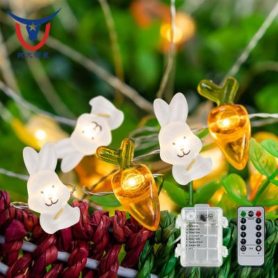 China Lovely Easter Lights Bunny Carrot Shaped String Light of Easter Day Party Decorations for sale