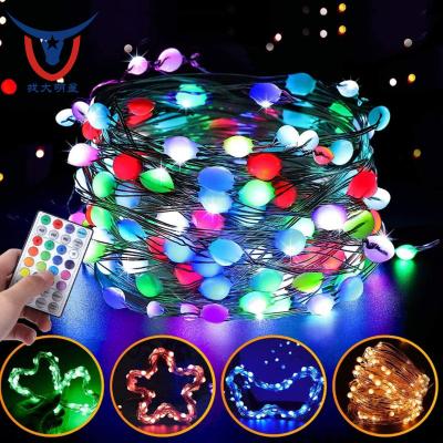 China String Light Led Christmas Lights Indoor Usb Powered String Light Fairy With Remote Outdoor Christmas Decoration Lit for sale