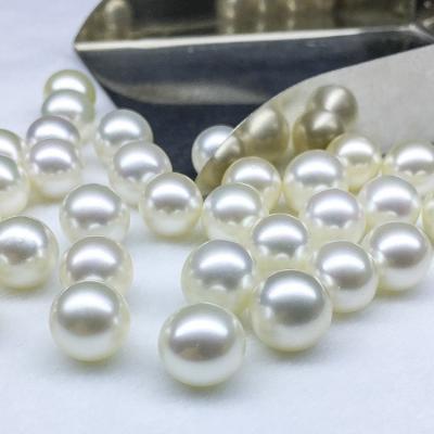 China Real Eco-Friendly Shinny Big White Pearl Saltwater Pearl Round Australia Saltwater Pearls Loose Beads for sale