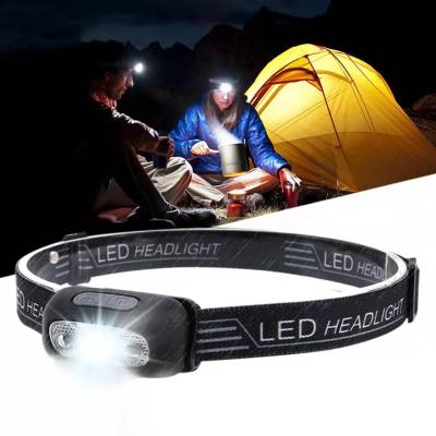 China Camping Led Headlight Motion Sensor Waterproof Outdoor Head Mounted Lamp Rechargeable With USB Suitable For Camping, Running And Cycling for sale