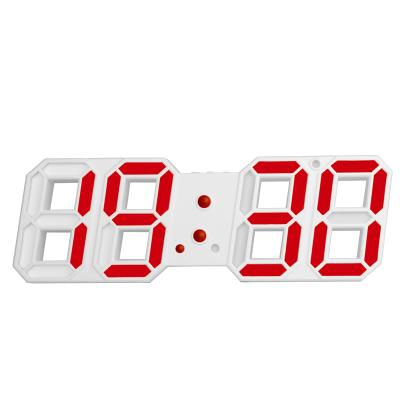 China Class 3D Alarm Clock Digital Electronic Home Office Bedroom Temperature LED Adjustable Alarm Clock and Brightness for sale