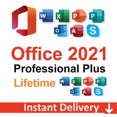 Chine Code de licence multilingue d'utilisation perpétuelle d'Office 2021 Pro Plus à vendre