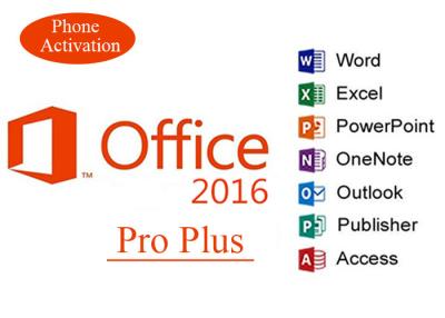 China DVD-de Digitale licentie van Telefoon office 2016 Productcode de met 64 bits van Excel 2016 Te koop