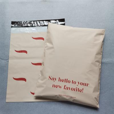 China Self-adhesive Envelope matte peach color bags custom logo printed express recycled clothes shipping package envelope poly mailer mailing polymailer bag for sale