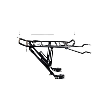 China Black Aluminum Alloy Rear Luggage Carrier Adjustable Bicycle Rack Aluminum Alloy Luggage for sale