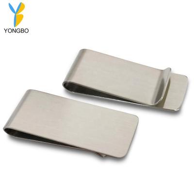 China Global Custom Logo Metal Stainless Steel Money Clip For Men's Leather Wallet for sale