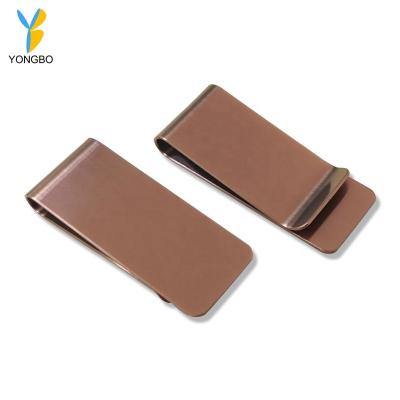 China 2020 Global New Rose Gold Metal Stainless Steel Money Clip With Customization Of Design for sale