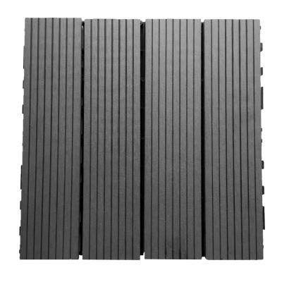 China Europe Outdoor Plastic Wood Flooring Tiles Composite Bathroom Decking Tile for sale