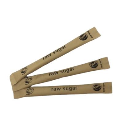 China Moisture Proof Custom Printed Brown Kraft Paper Backed Pe For Sugar Sticks Wrapping for sale