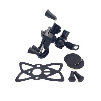 China 12V Motorcycle X-Handle Bike Phone Holder With 2A USB Waterproof Single Charger Mobile Phone Holder For Motorcycle for sale