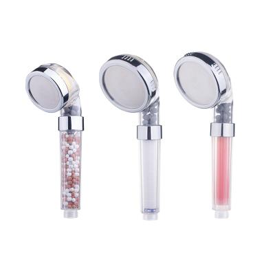 China High Pressure Water Saving Transparent PC Material Aromatherapy VC Body Water Purification Pressurized Shower With Ceramic Filter Ball for sale