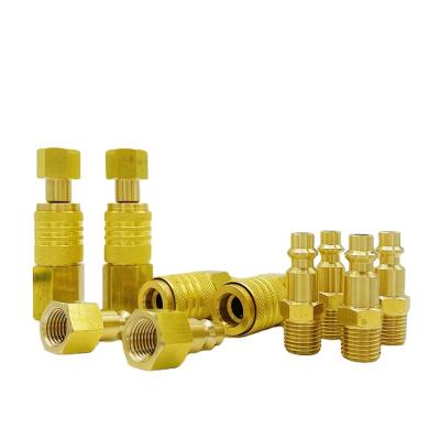 China PE bag+carton Pneumatic System Quick Coupler One Touch Brass Air Coupler For Air Industry for sale