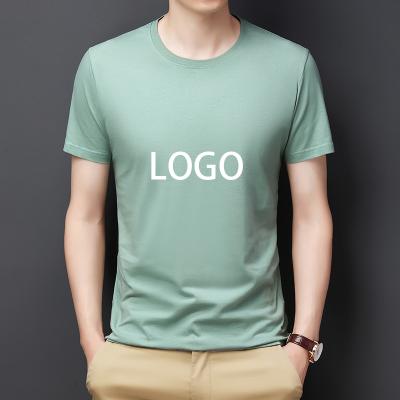 China Processing Customized Men's Round Neck Short Sleeve Top Men's Loose Casual 222DZ Cotton T-Shirt for sale