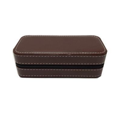 China Luxury Eco-Friendly Recycled Leather Watch Box Materials Factory Watch Box Travel Waterproof Case Watch Strap Packing Case for sale