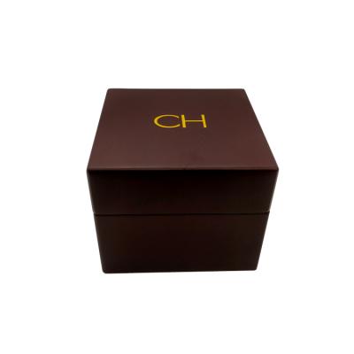 China Handmade Matte Wood Jewelry Box Watch Box High End Customized Red Gift Storage Box for sale