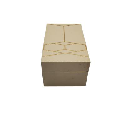 China Handmade Perfume Bottle Box Perfume Lacquer Box Wooden Perfume Display Packaging Box With Metal for sale