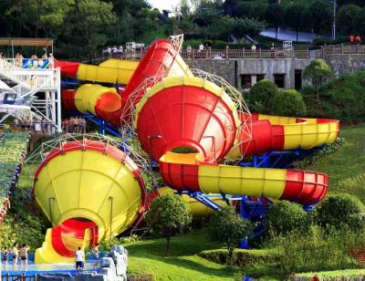 China Exciting Aqua Park Equipment Fiberglass Water Slide For Aqua Parks for sale