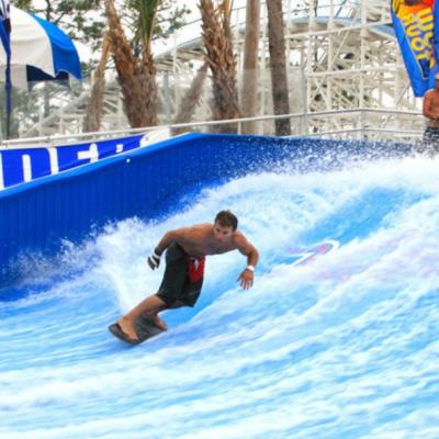 China Aqua-Spiel Flowrider-Wasser-Fahrt für das Skateboard fahren von surfenden Sport-Fiberglas-Wasserrutschen zu verkaufen