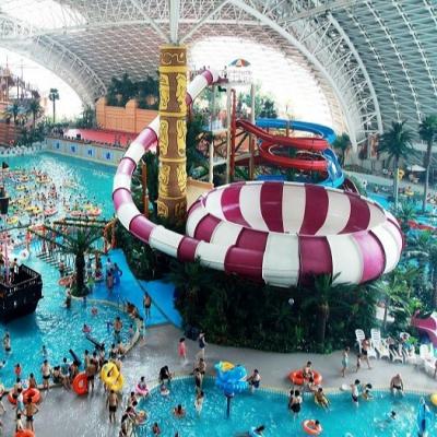 China Space Bowl Glasvezel waterglijbanen voor avontuur Vermaak Waterpark Water Splash Rides Te koop