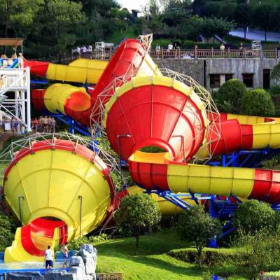 China Ashland / DSM Resin Fiberglass Water Slide Tantrum Valley Water Park Rides 16m for sale