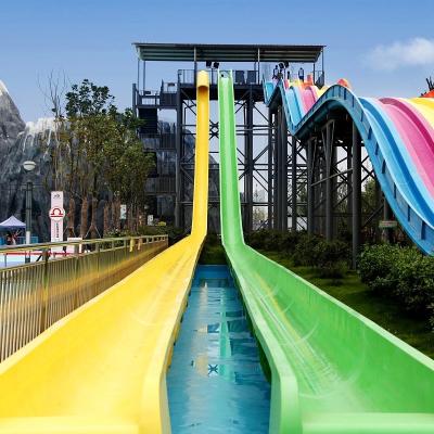 China Theme Park Fiberglass Water Slides , Plastic Custom Combined Water raft Slides for Water Park for sale