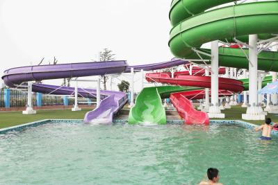 China Kundengebundener Familien-Aqua-Park schiebt Fiberglas-Wasserrutsche im Freien für Vergnügungspark zu verkaufen