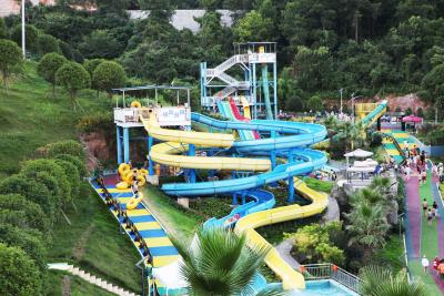 China Customized Spiral Fiberglass Water Slide Games For Resorts Or Hotel for sale