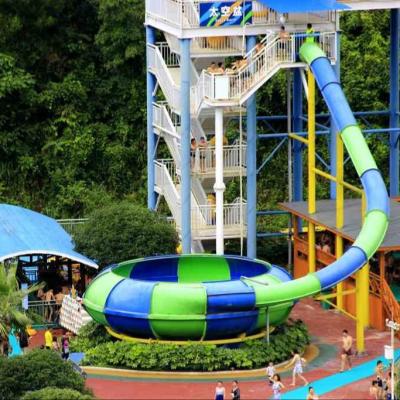 China Large Aqua Entertainment Park Equipment / Theme Park Projects Construction Fiberglass Water Slide for sale