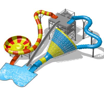 China Best combination fiberglass water slides for aquatic park , Speed Water Slide for Water Park for sale