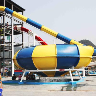 China Custom Water Slides Space Bowl Water Slide Fiberglass Water Slide  for Water Park for sale